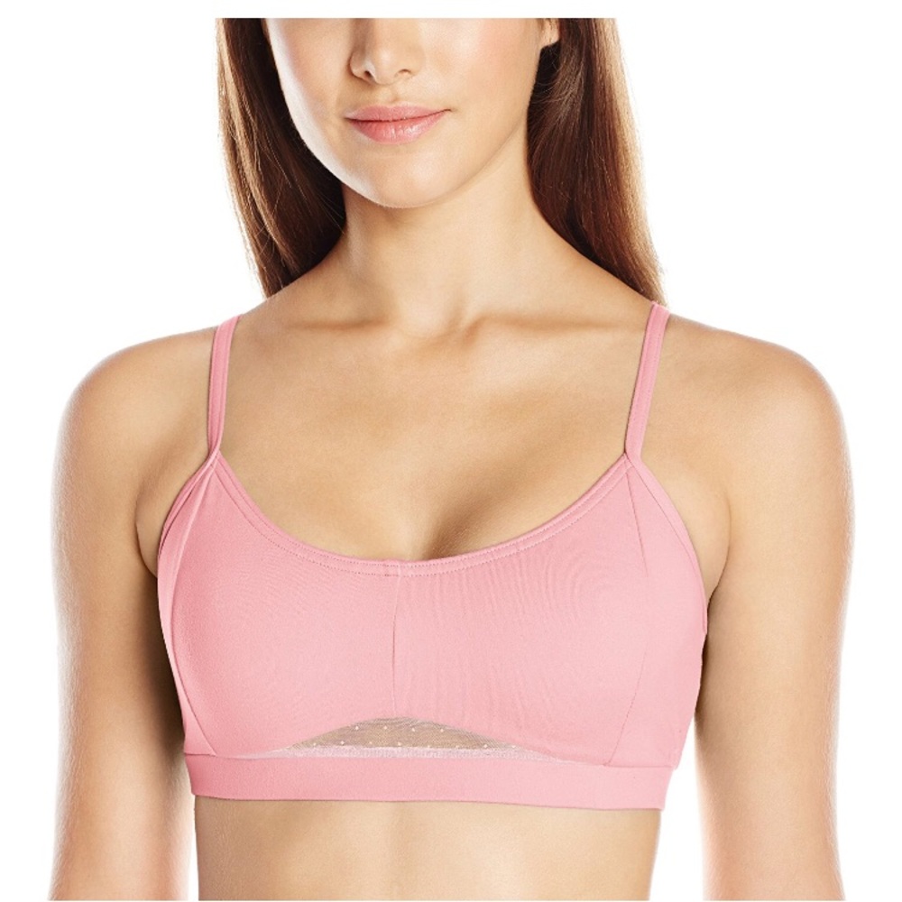 Capezio Pink Mesh Insert Sports Bra